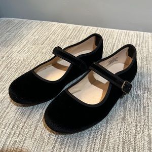 Velvet Ballet Flat Shoes for Girls